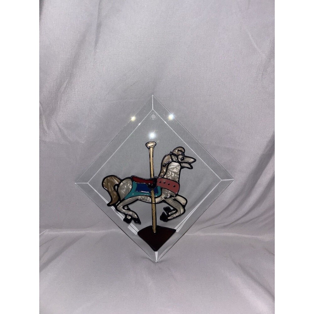 Carousel Horse Glass Suncatcher
